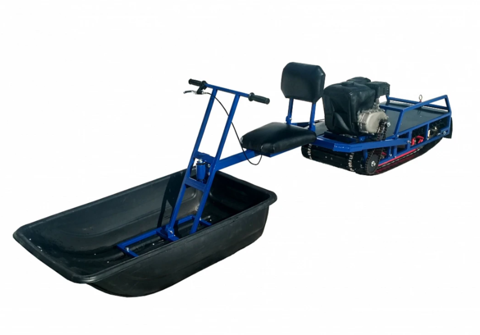 Мотобуксировщик толкач Альбатрос-XL8 с модулем. С фарой, склизы в Южно-Сахалинске