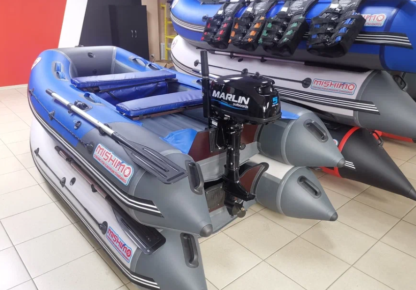 КОМПЛЕКТ ЛОДКА MISHIMO LITE 315 + МОТОР 5л.с в Южно-Сахалинске