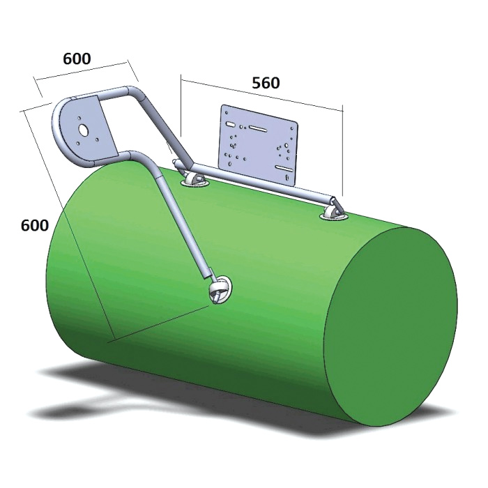 Стойка рулевая с креплением на баллон надувной лодки 25мм в Южно-Сахалинске