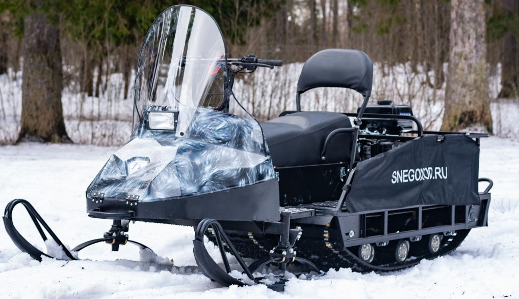 Миниснегоход Бурлак Егерь Экспедитор 15 л.с. , реверс, тормоз, капот белый в Южно-Сахалинске