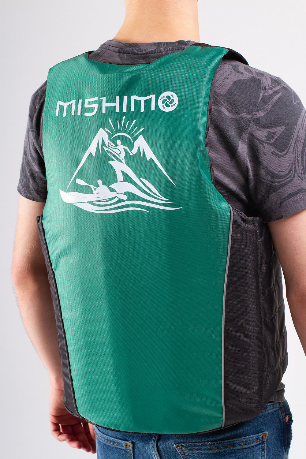 Жилет спасательный MISHIMO PRO Премиум качества Черно-зеленый в Южно-Сахалинске