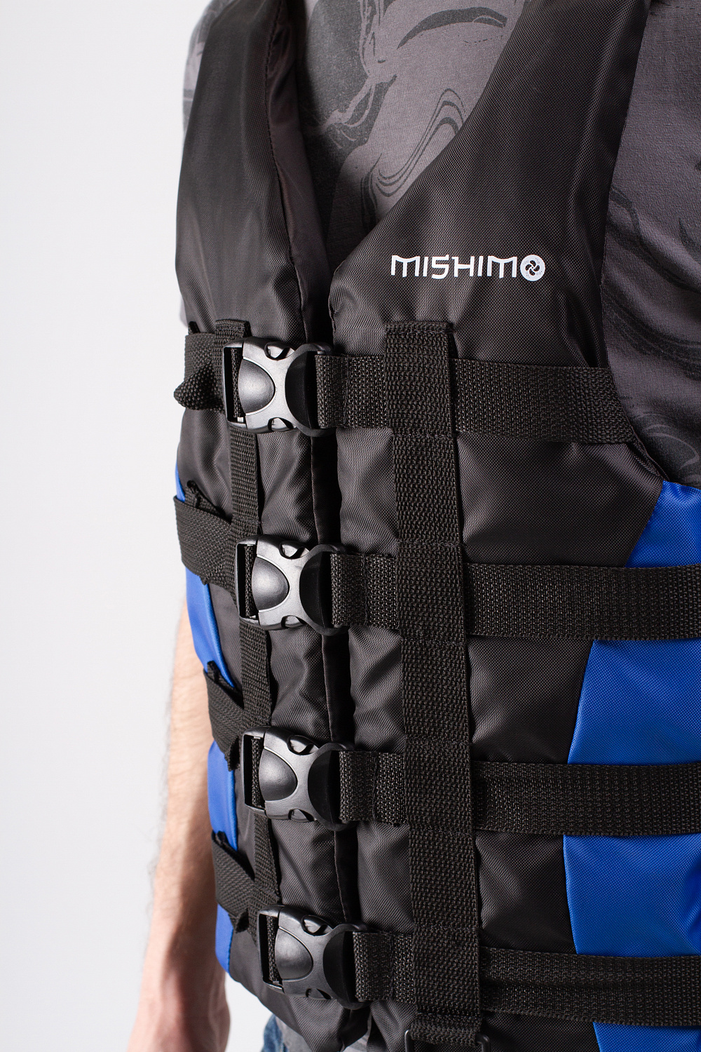 Жилет спасательный MISHIMO PRO Премиум качества Черно-синий в Южно-Сахалинске